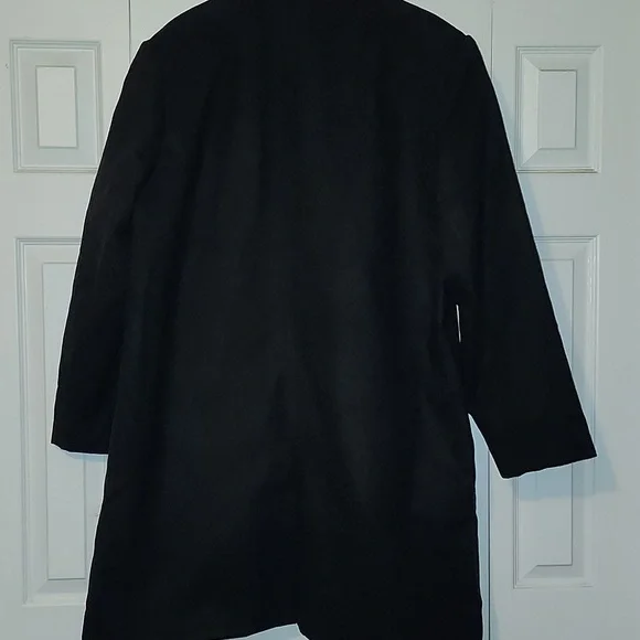 Women's Wool Black Coat- 3X - Picture 6 of 8
